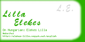 lilla elekes business card